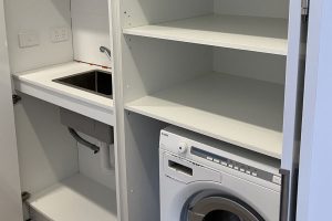 laundry in a cupboard