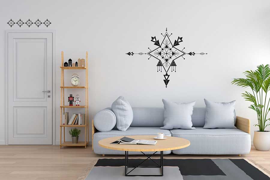 paint soft grey wall with artwork
