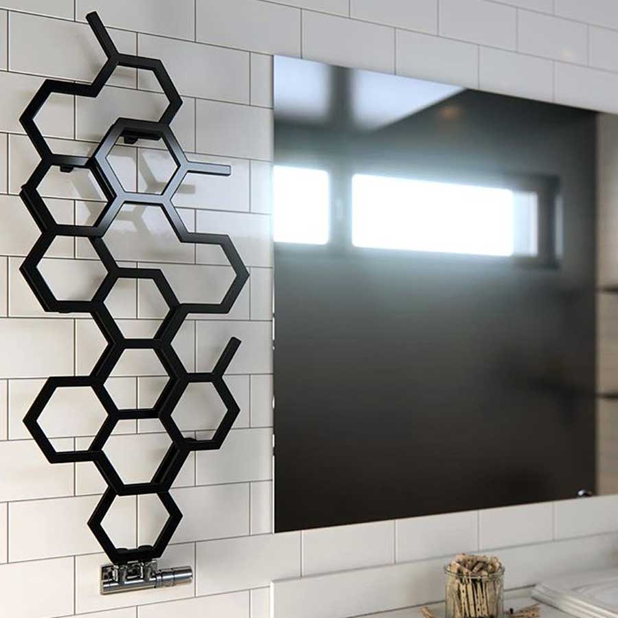 Hexagon Best heated towel rail
