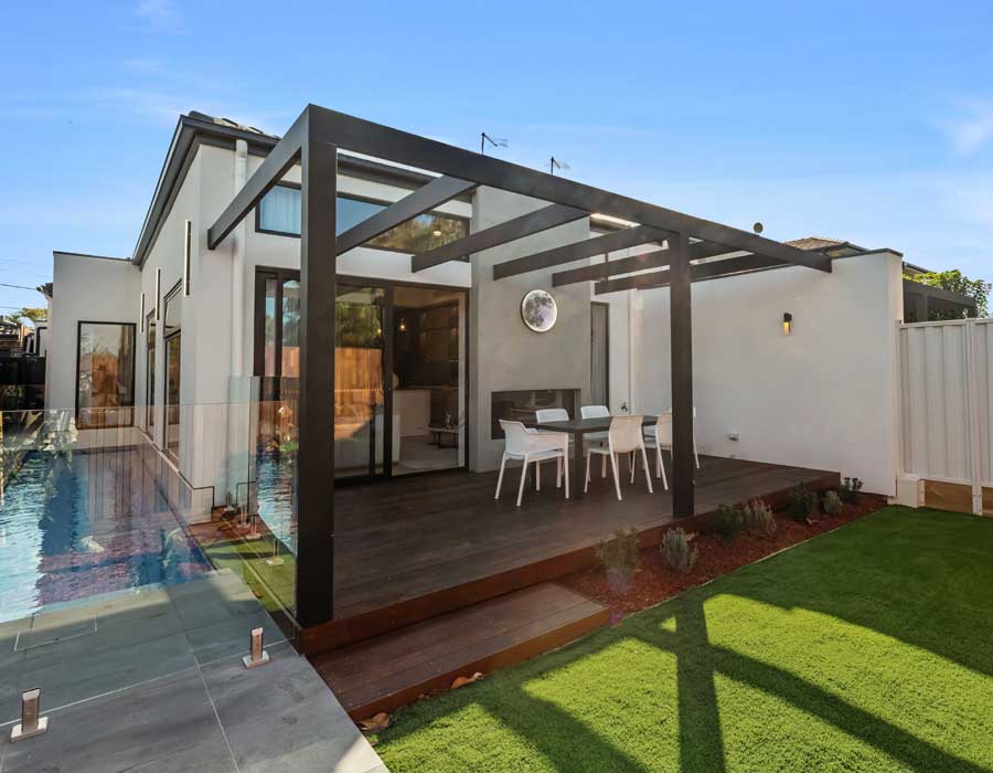 outdoor deck Paint Render wall ideas